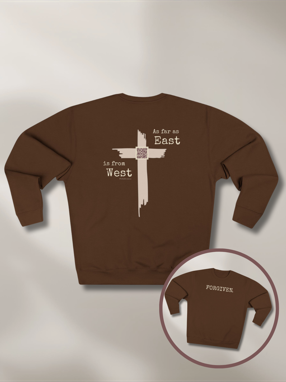 FORGIVEN.™ — Scripture-In-Motion QR™ Sweatshirt