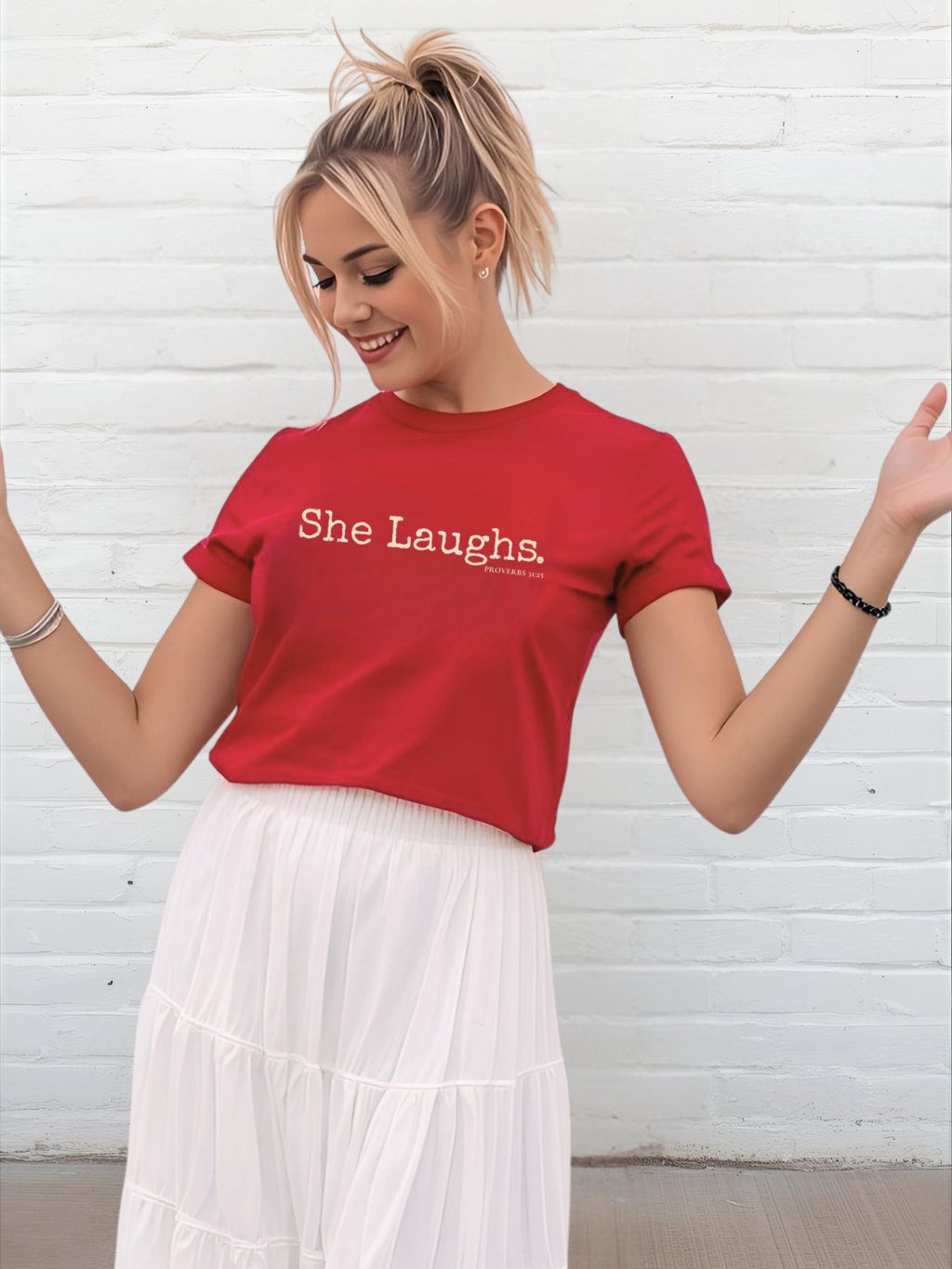 SHE LAUGHS.™ — Identity™ Tee
