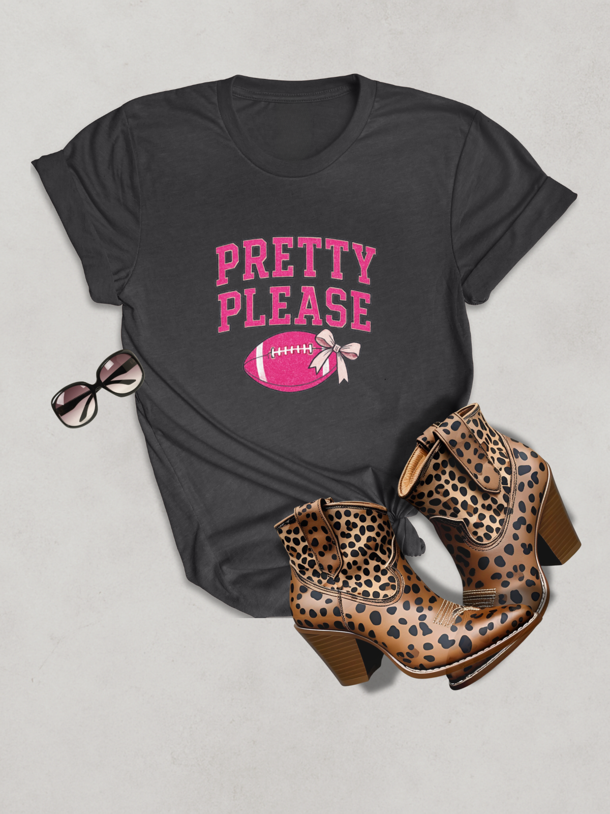 PRETTY PLEASE.™ Tee — Touchdowns & Sparkle