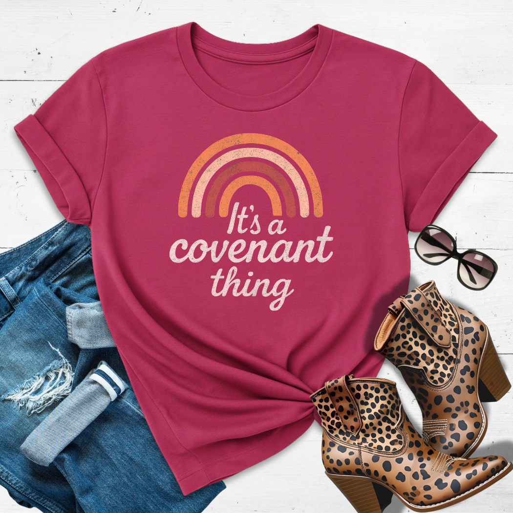 Covenant Queen™ Tee — Rainbow promises and fierce vibes