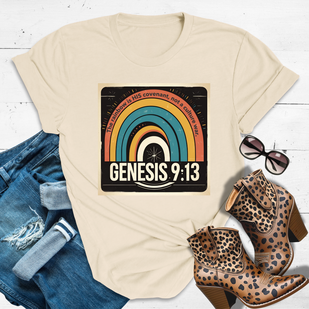 The OG: God’s Rainbow™ Tee — Heaven owns the patent. No Debates.