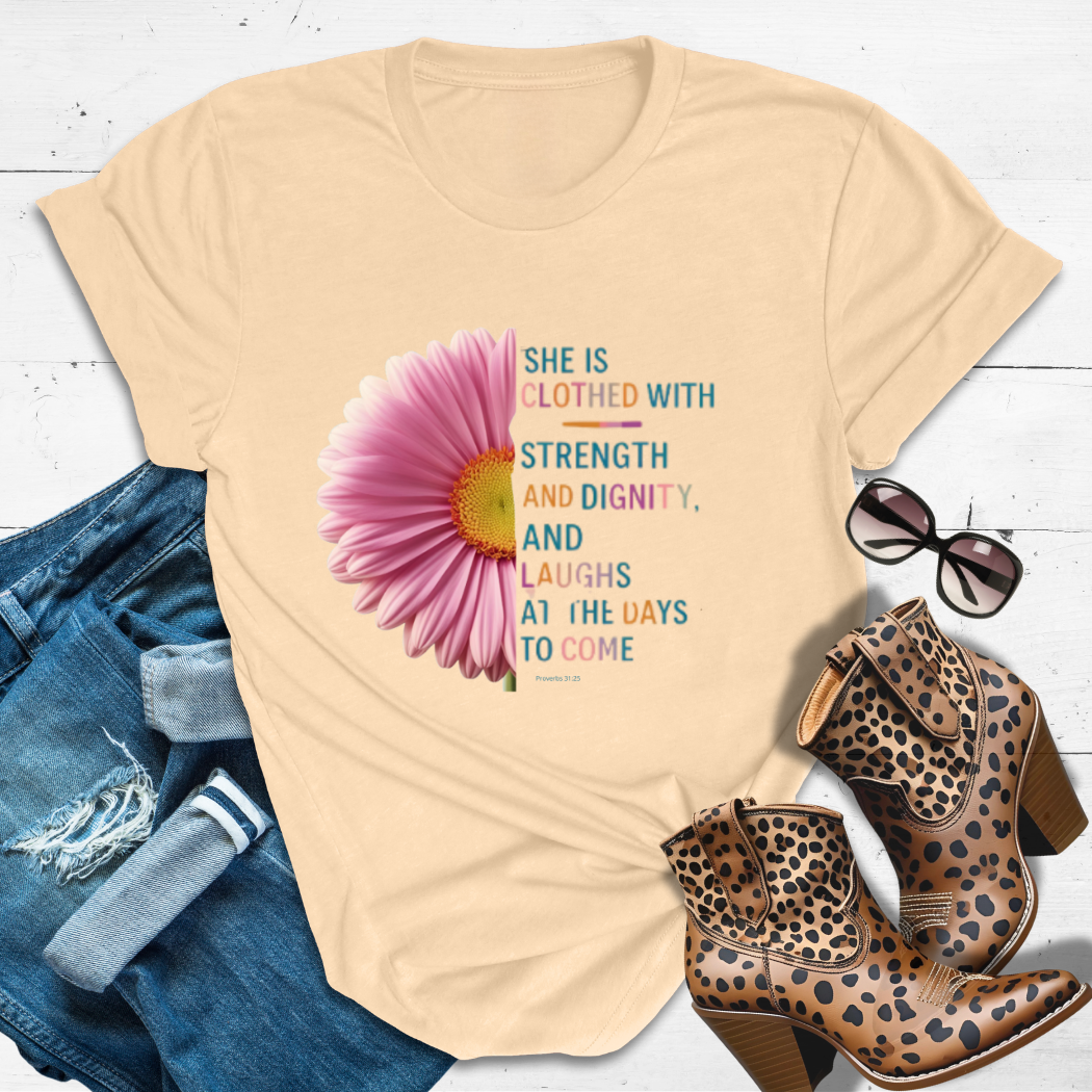 BLOOM Where You’re Planted™ Tee — This Queen is clothed in statement petals