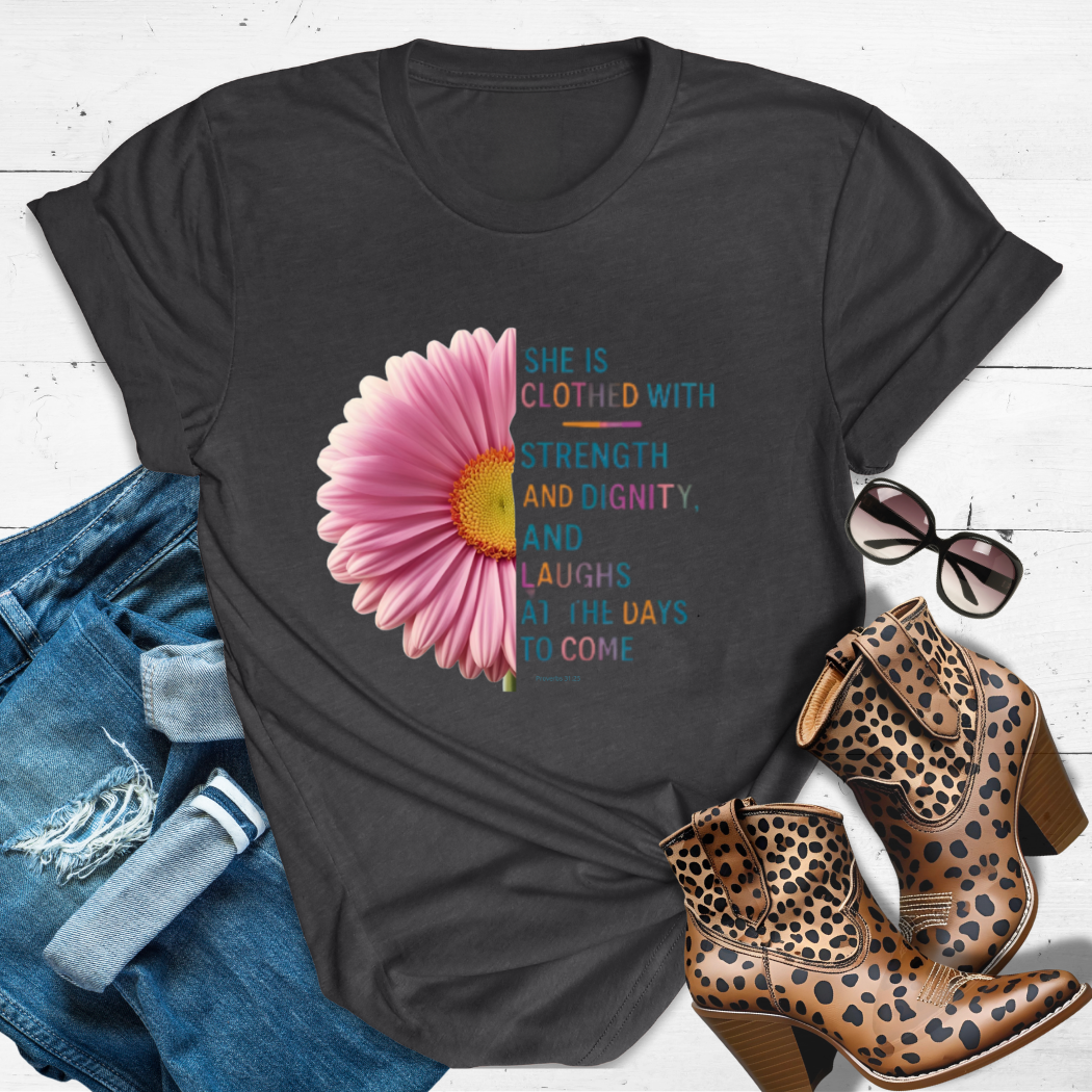 BLOOM Where You’re Planted™ Tee — This Queen is clothed in statement petals
