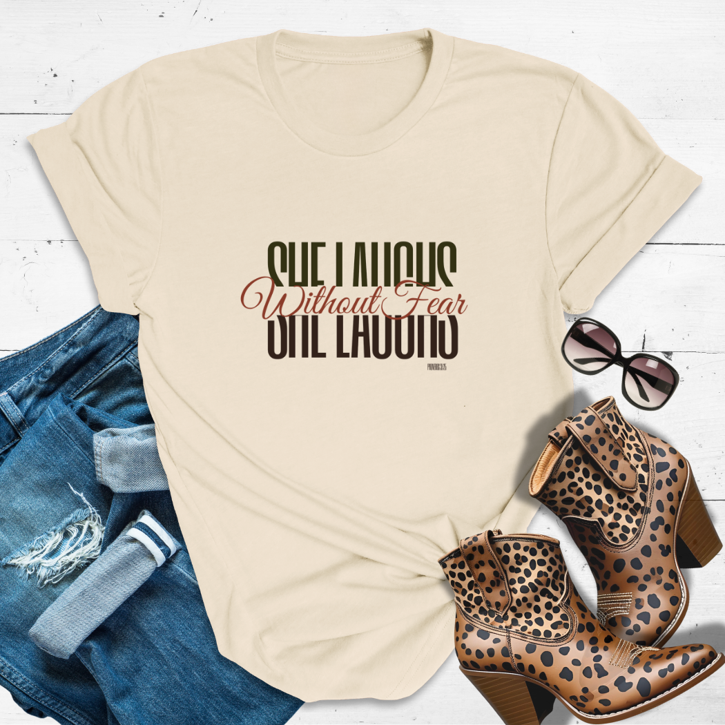 Laugh Like You Mean It™ Tee — Fear took a hike. Joy took the mic.