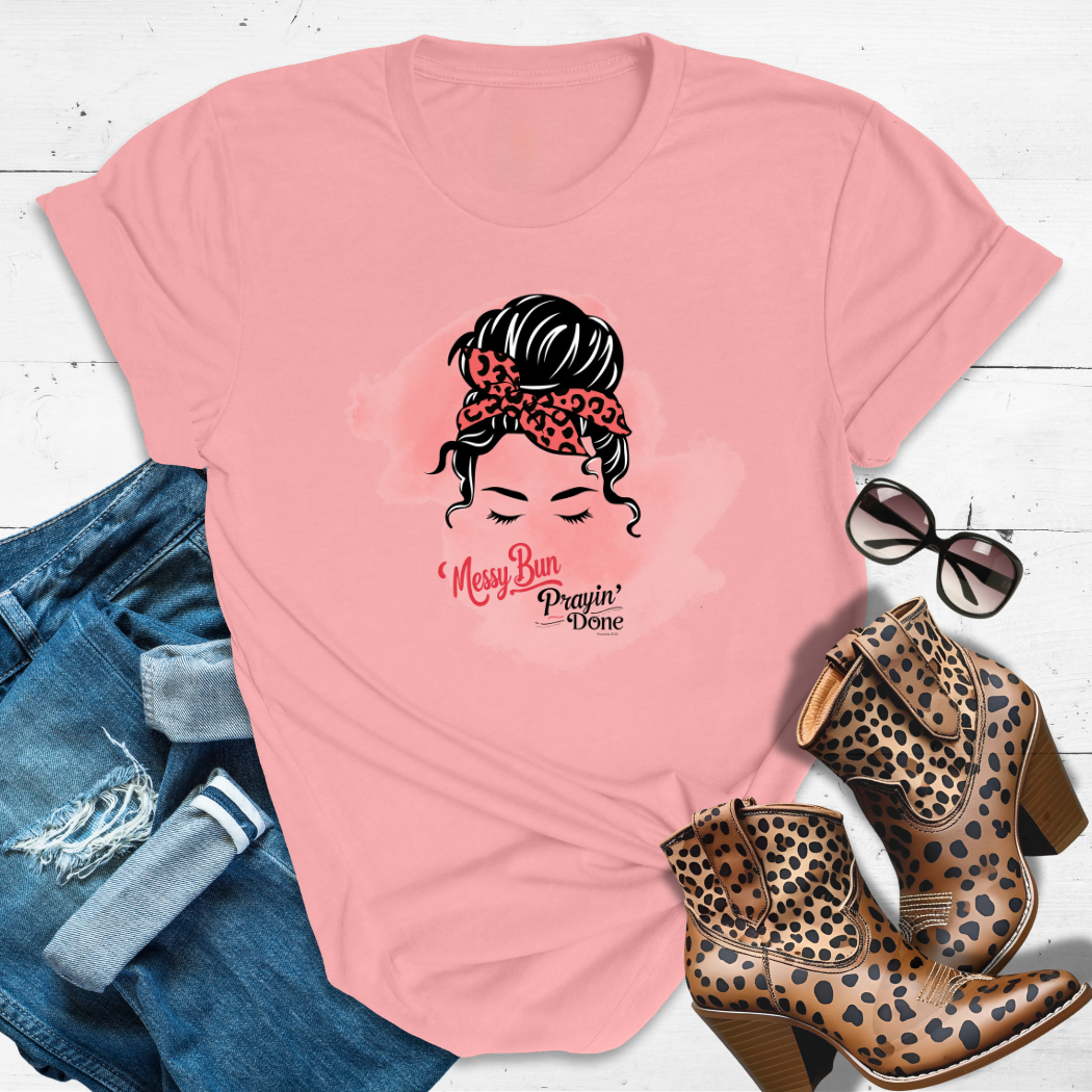 Spiritual Savage™ Tee – High bun. Higher faith. Zero apologies.