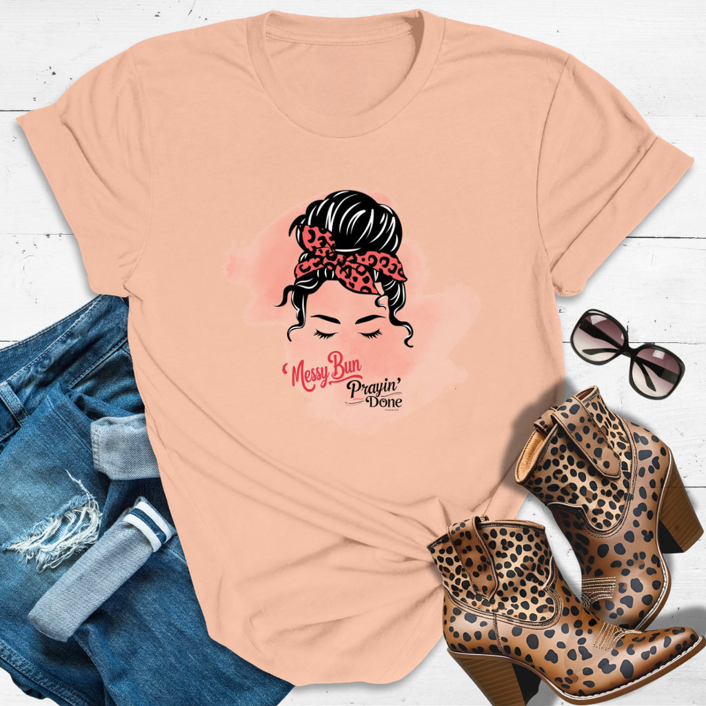 Spiritual Savage™ Tee – High bun. Higher faith. Zero apologies.