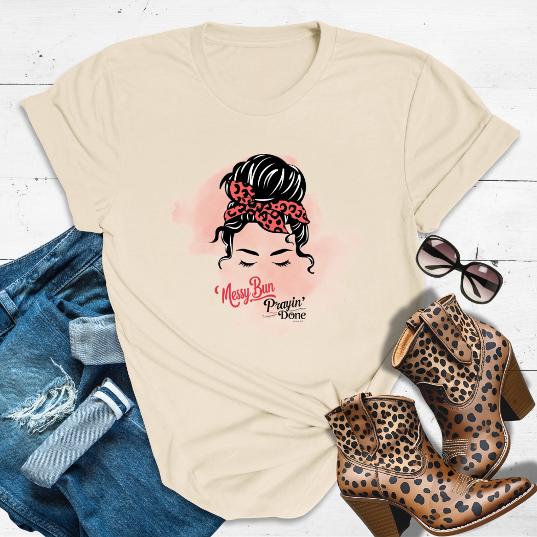 Spiritual Savage™ Tee – High bun. Higher faith. Zero apologies.