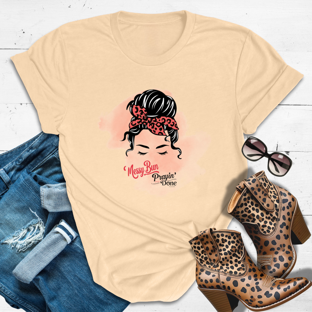 Spiritual Savage™ Tee – High bun. Higher faith. Zero apologies.
