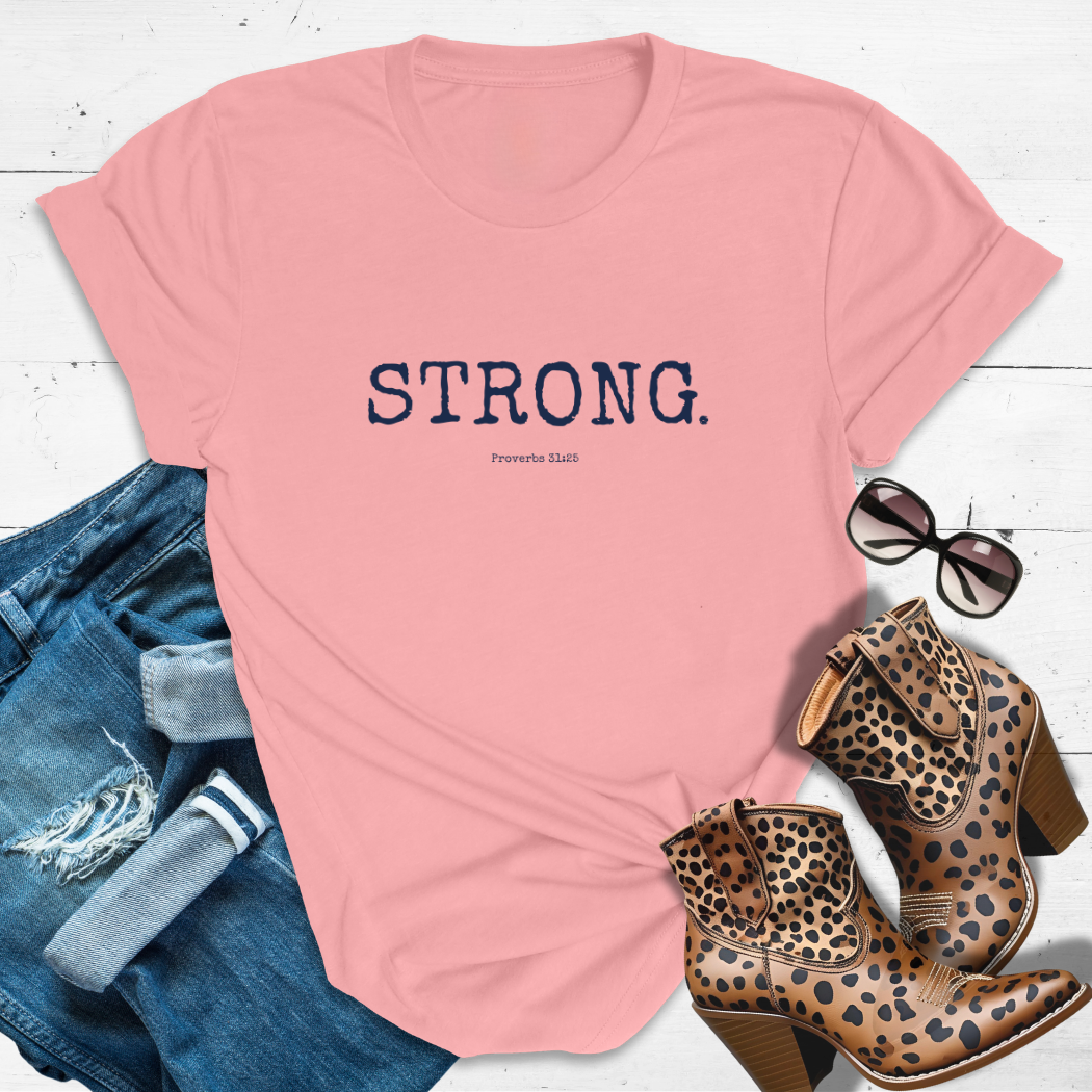STRONG.™ Tee — Built Different. Prayed Different. Walks Different.