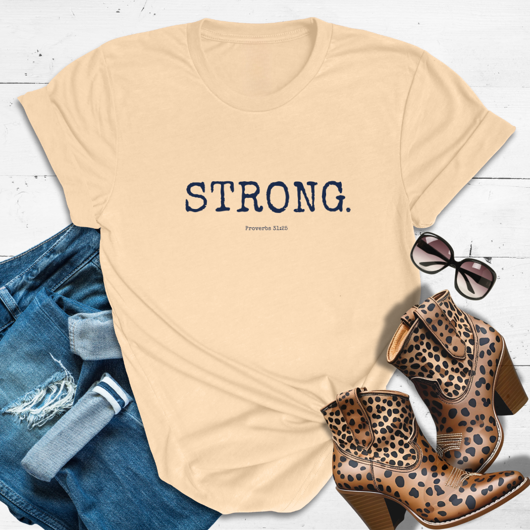 STRONG.™ Tee — Built Different. Prayed Different. Walks Different.