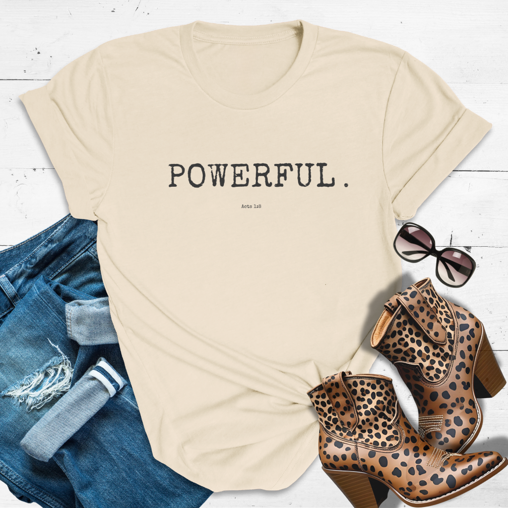 POWERFUL.™  Tee – Spirit Over Striving