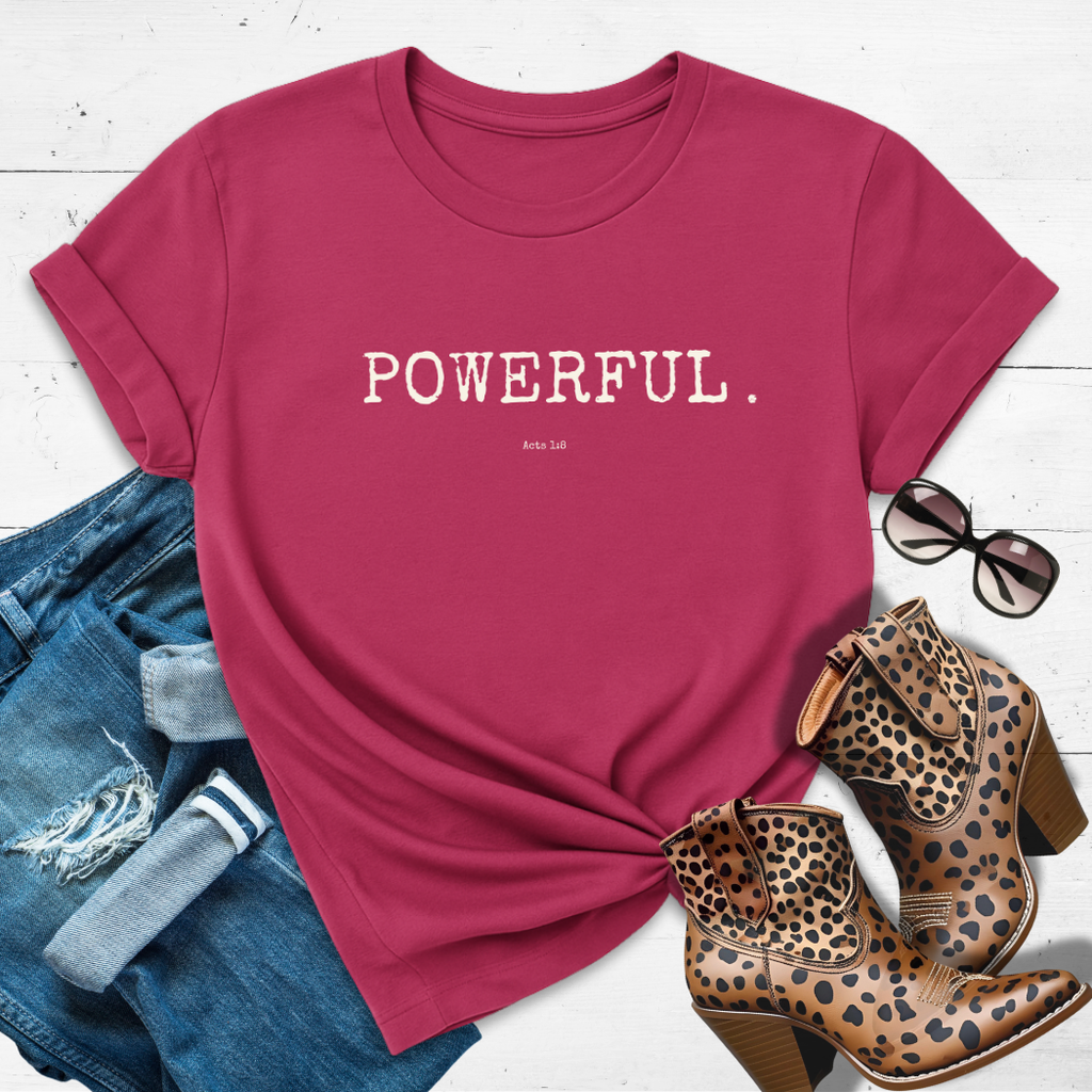 POWERFUL.™  Tee – Spirit Over Striving