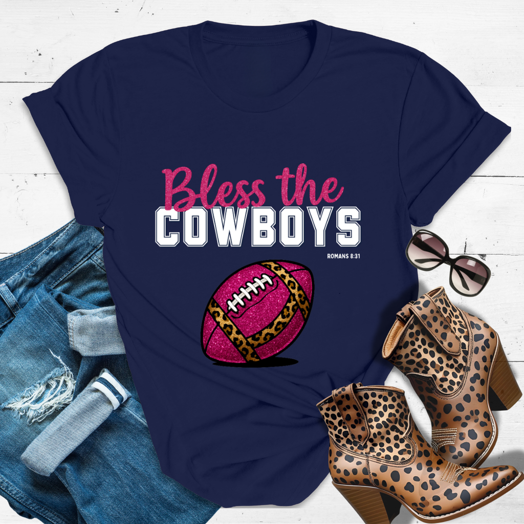 BLESS THE COWBOYS.™ Tee — Heaven’s got favorites — and she’s loud in the stands.