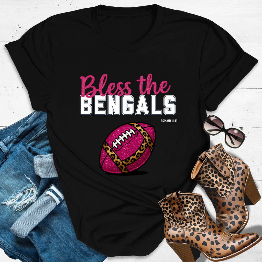 BLESS THE BENGALS™ Tee — Heaven’s got favorites — and she’s loud in the stands.