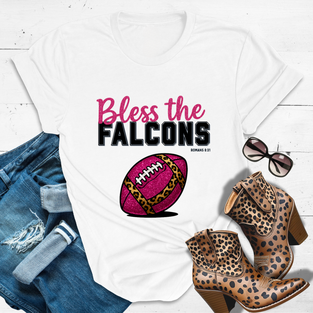 BLESS THE FALCONS™ Tee — Heaven’s got favorites — and she’s loud in the stands.
