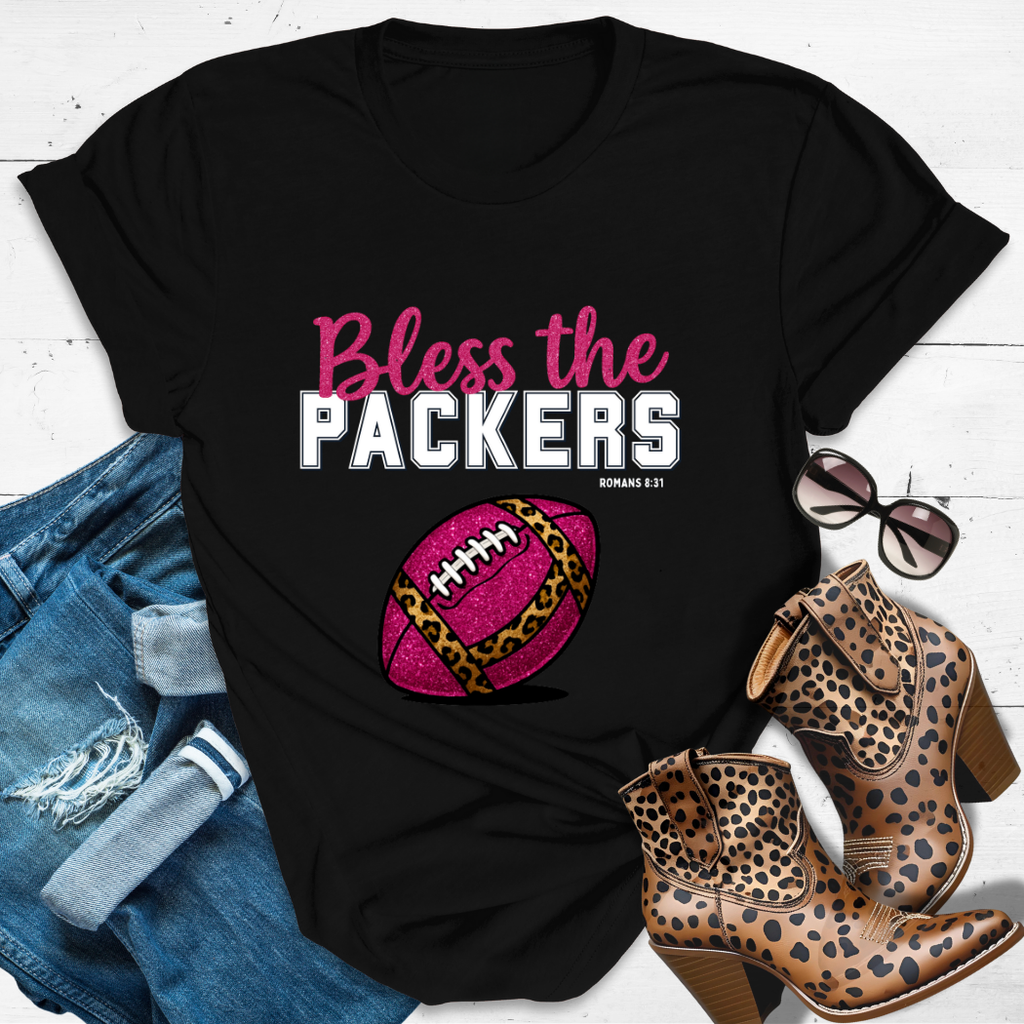 BLESS THE PACKERS™ Tee — Heaven’s got favorites — and she’s loud in the stands.