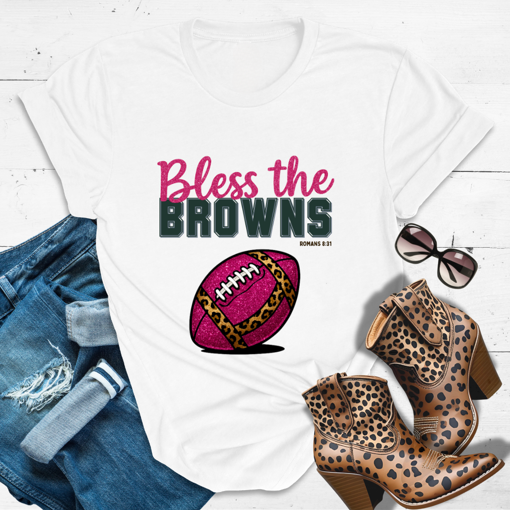 BLESS THE BROWNS™ Tee — Heaven’s got favorites — and she’s loud in the stands.