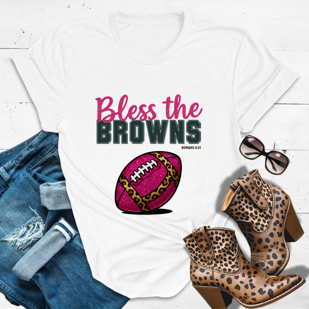 BLESS THE BROWNS™ Tee — Heaven’s got favorites — and she’s loud in the stands.