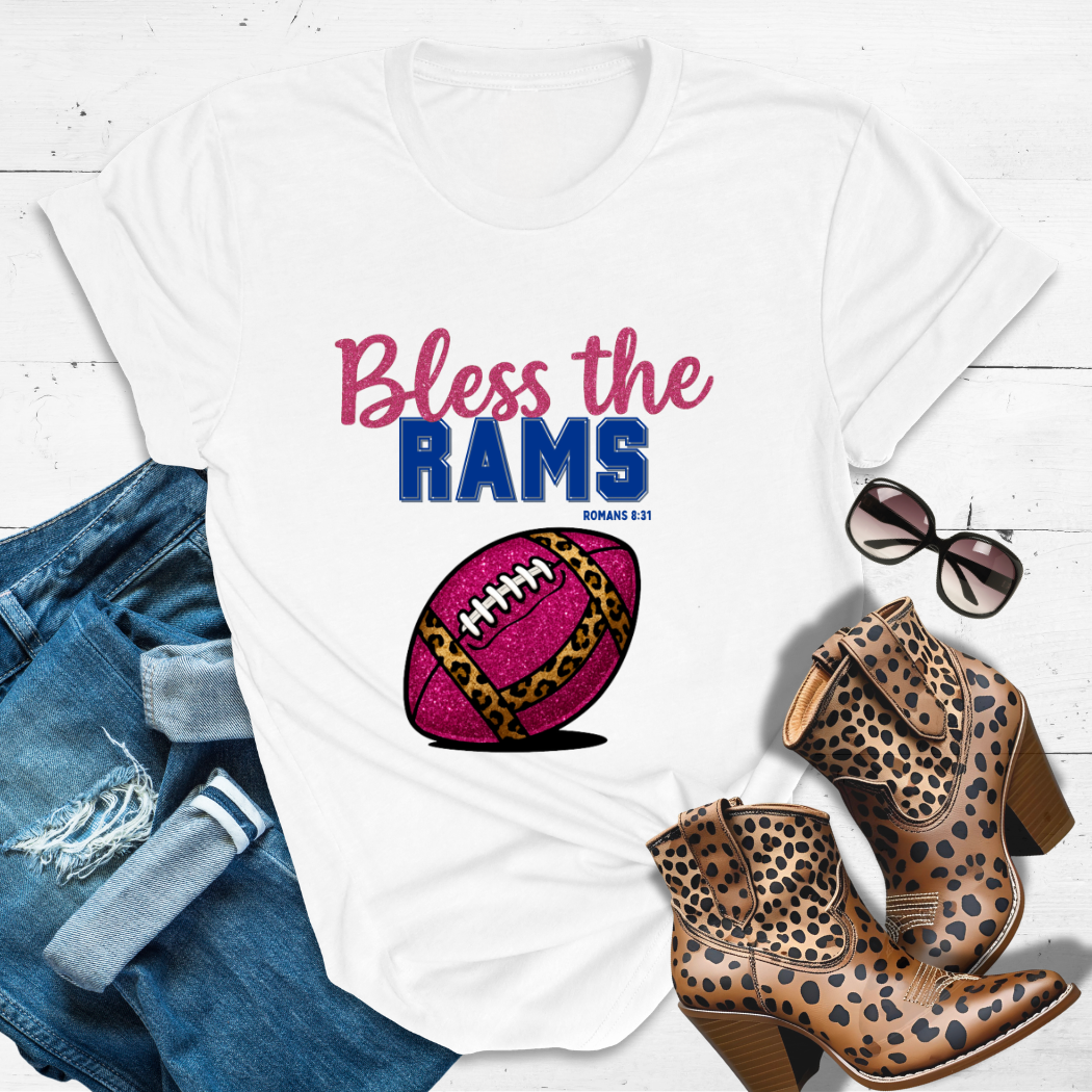 BLESS THE RAMS™ Tee — Heaven’s got favorites — and she’s loud in the stands
