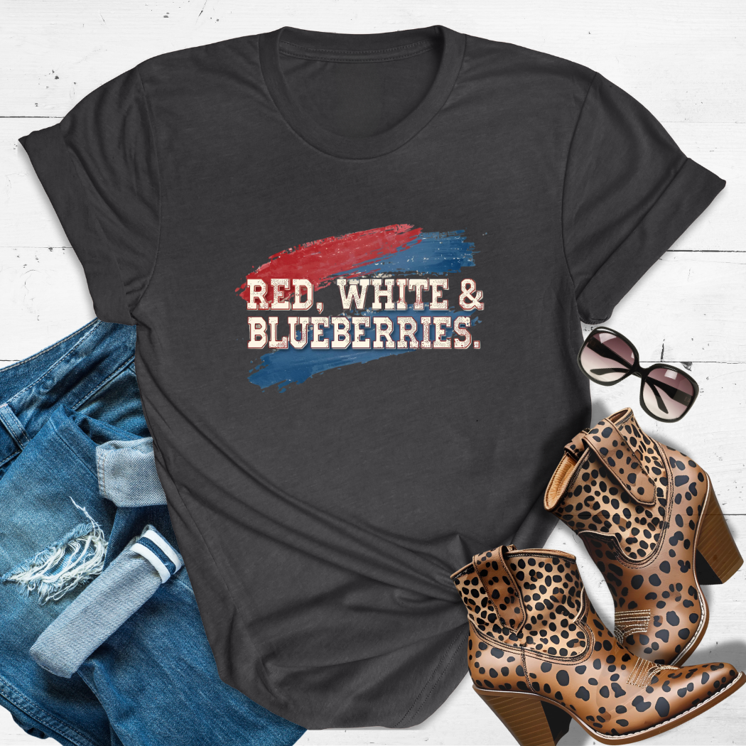 RED, WHITE & BLUEBERRIES.™ Tee — Blueberry budget