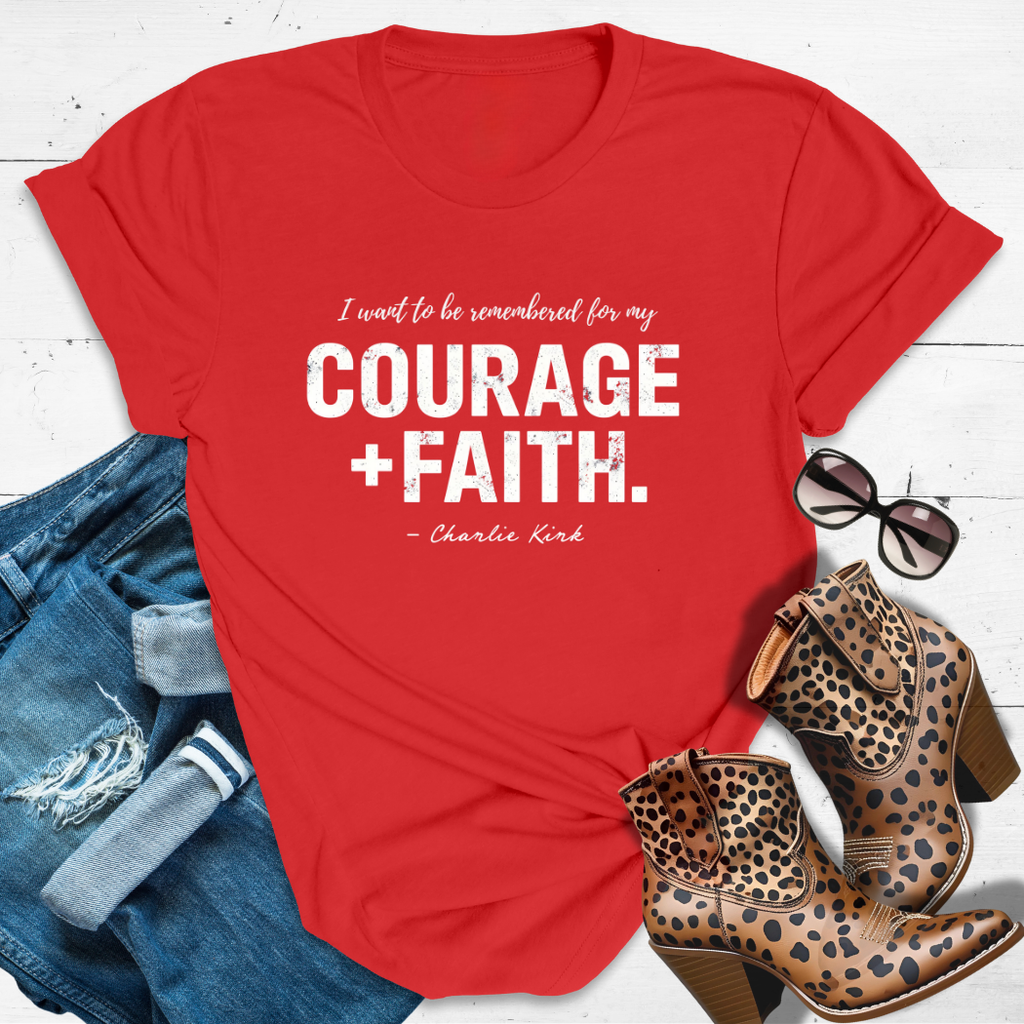 COURAGE + FAITH.™ Tee  — Charlie's legacy wish