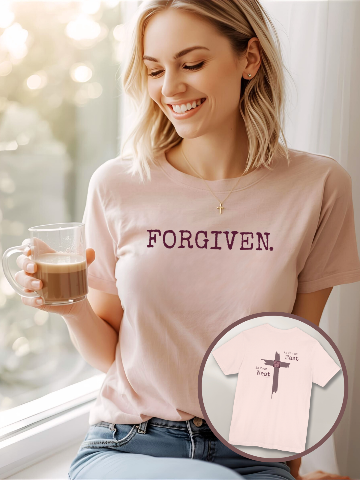 FORGIVEN.™ — Scripture-In-Motion QR™ Tee