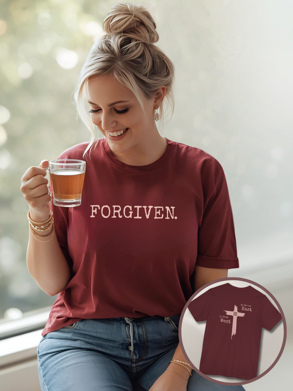 FORGIVEN.™ — Scripture-In-Motion QR™ Tee