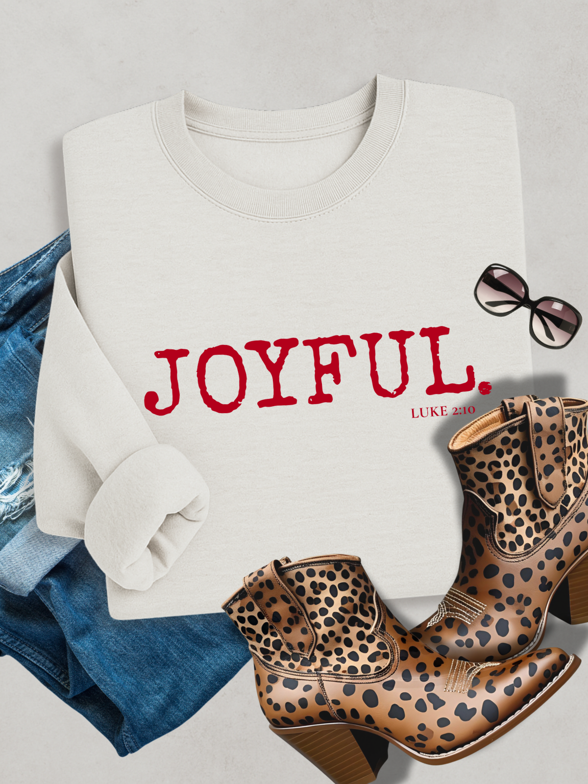 JOYFUL.™ — Scripture-In-Motion QR™ Sweatshirt.
