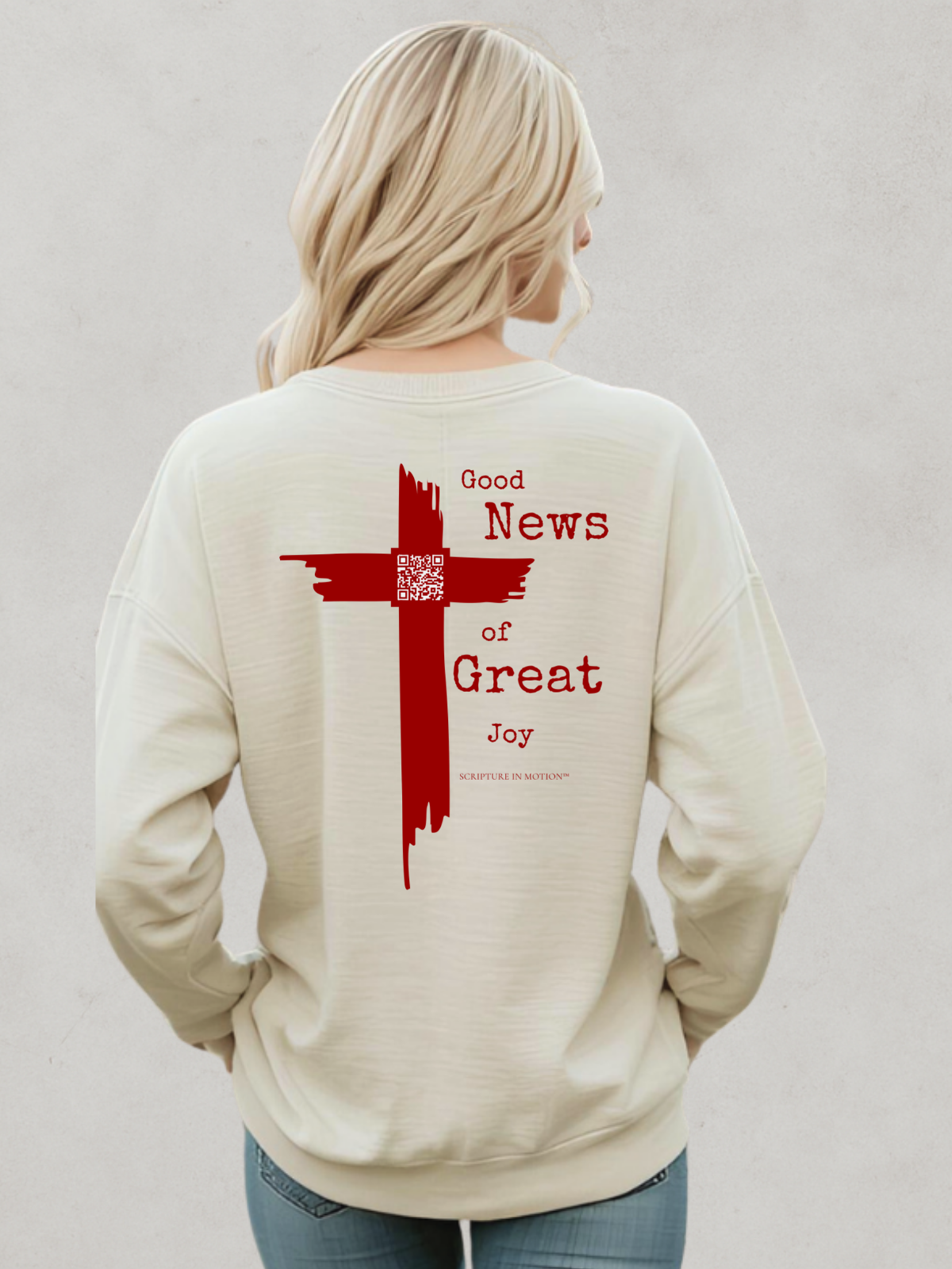 JOYFUL.™ — Scripture-In-Motion QR™ Sweatshirt.