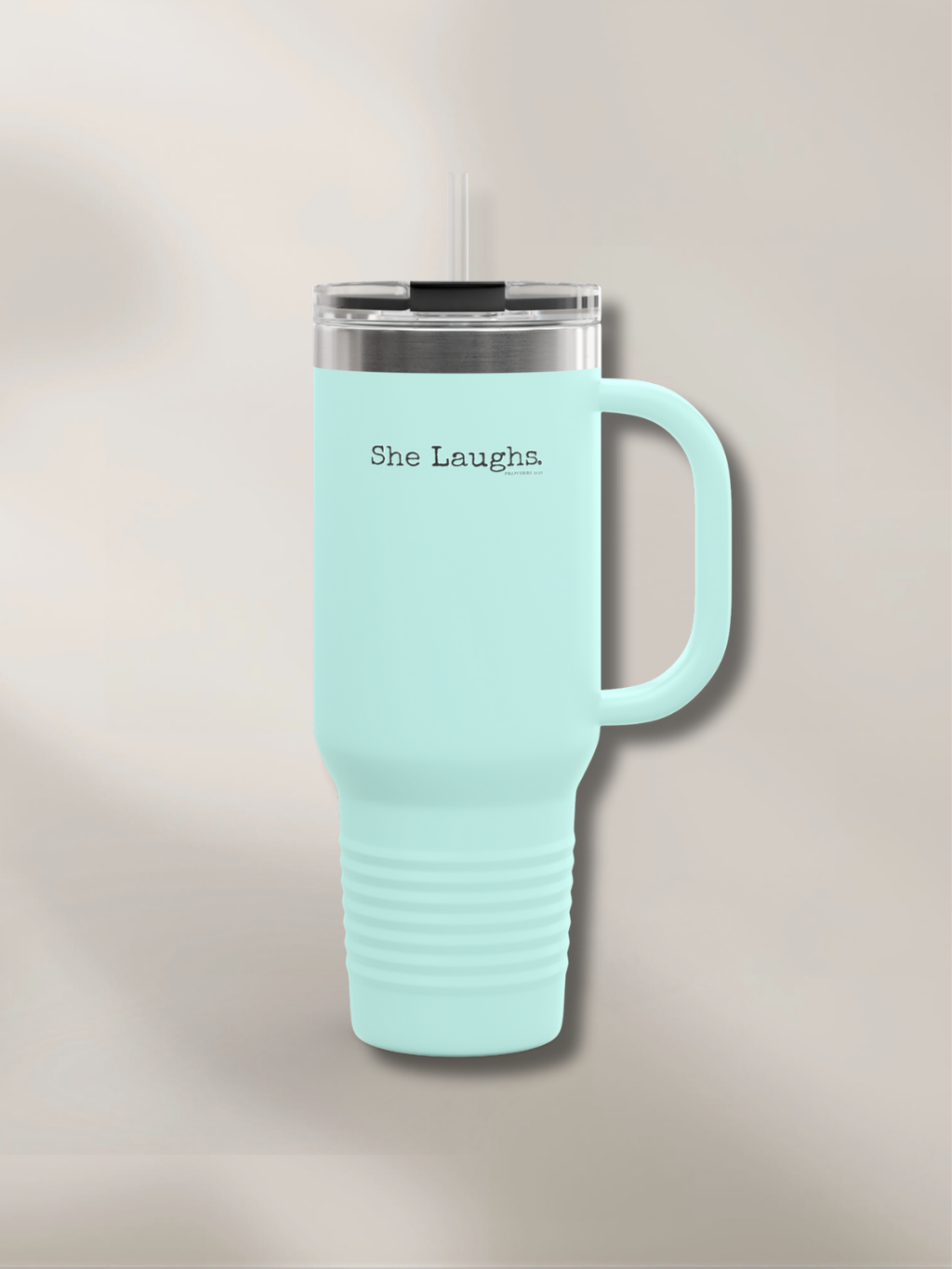 SHE LAUGHS.™ — Identity™ Travel Mug (40oz)