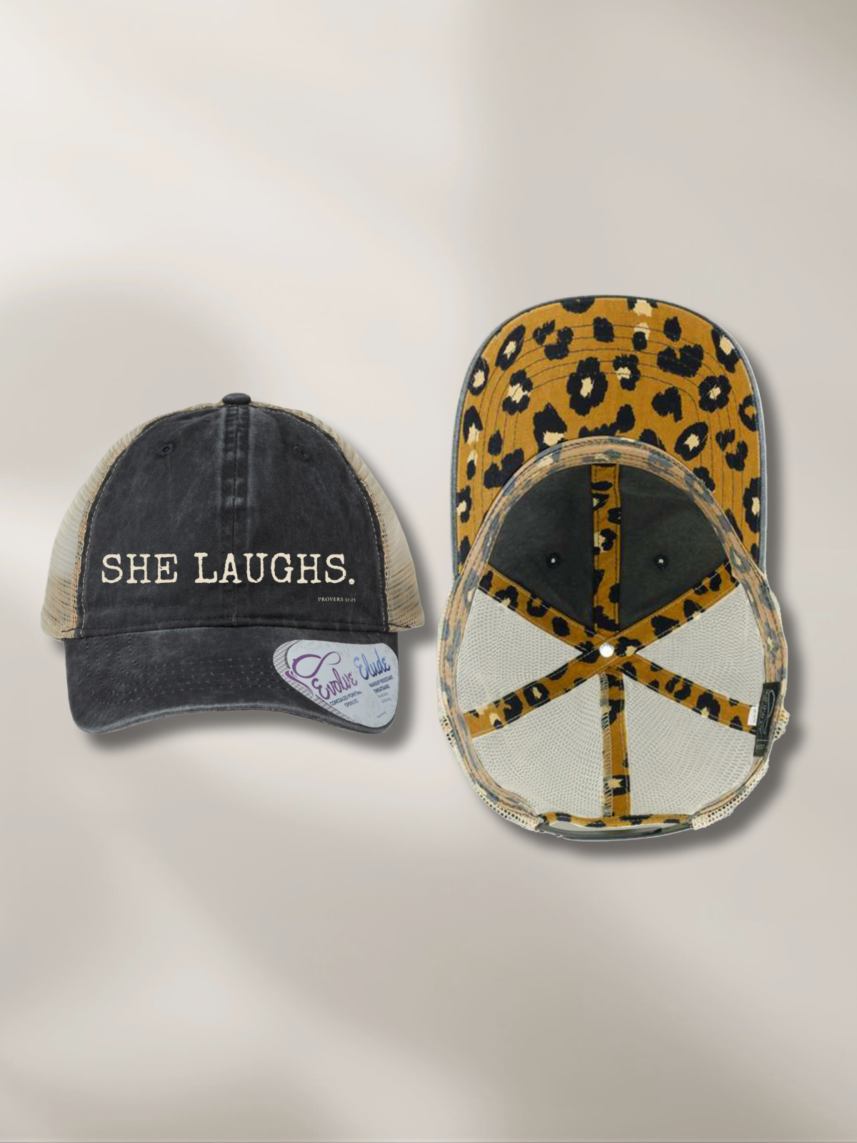 SHE LAUGHS.™ — Identity™ Pigment Dyed Mesh-Back Cap