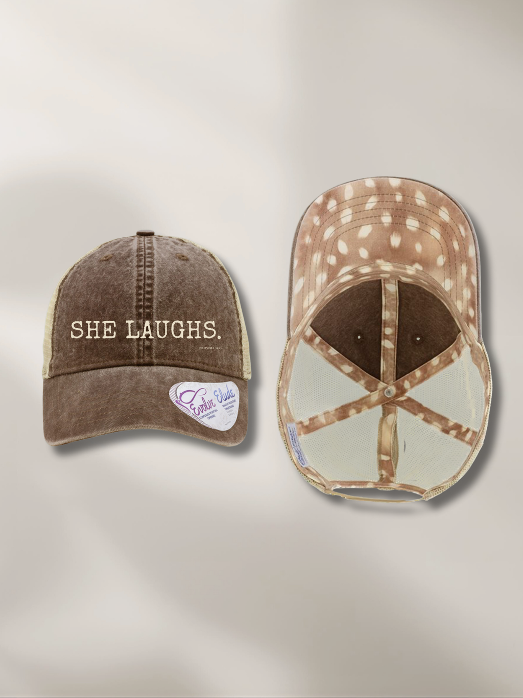 SHE LAUGHS.™ — Identity™ Pigment Dyed Mesh-Back Cap