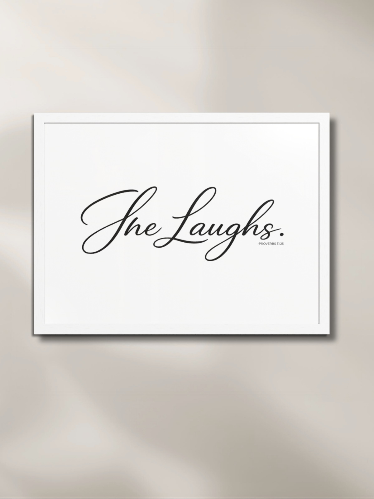 SHE LAUGHS™ — Identity™ Framed Art in White