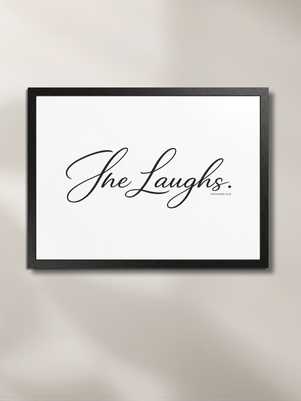 SHE LAUGHS™ — Identity™ Framed Art in White