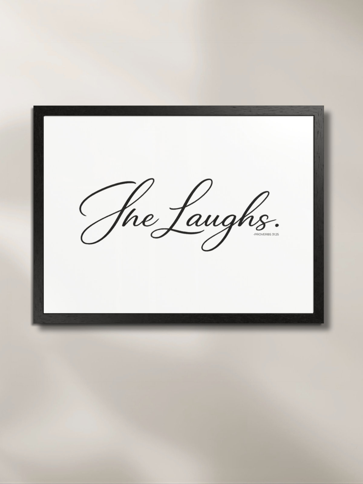 SHE LAUGHS™ — Identity™ Framed Art in White