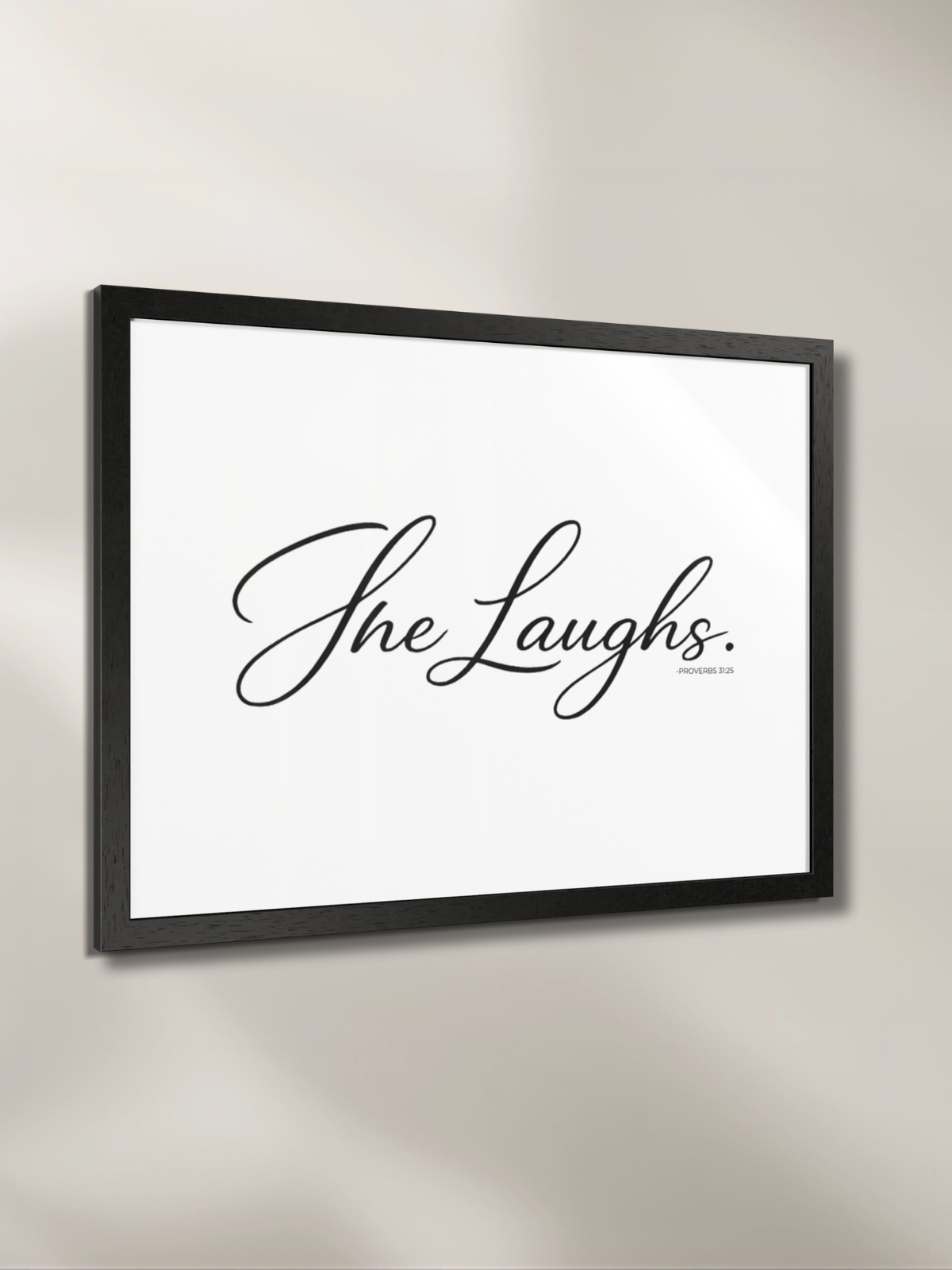 SHE LAUGHS™ — Identity™ Framed Art in White