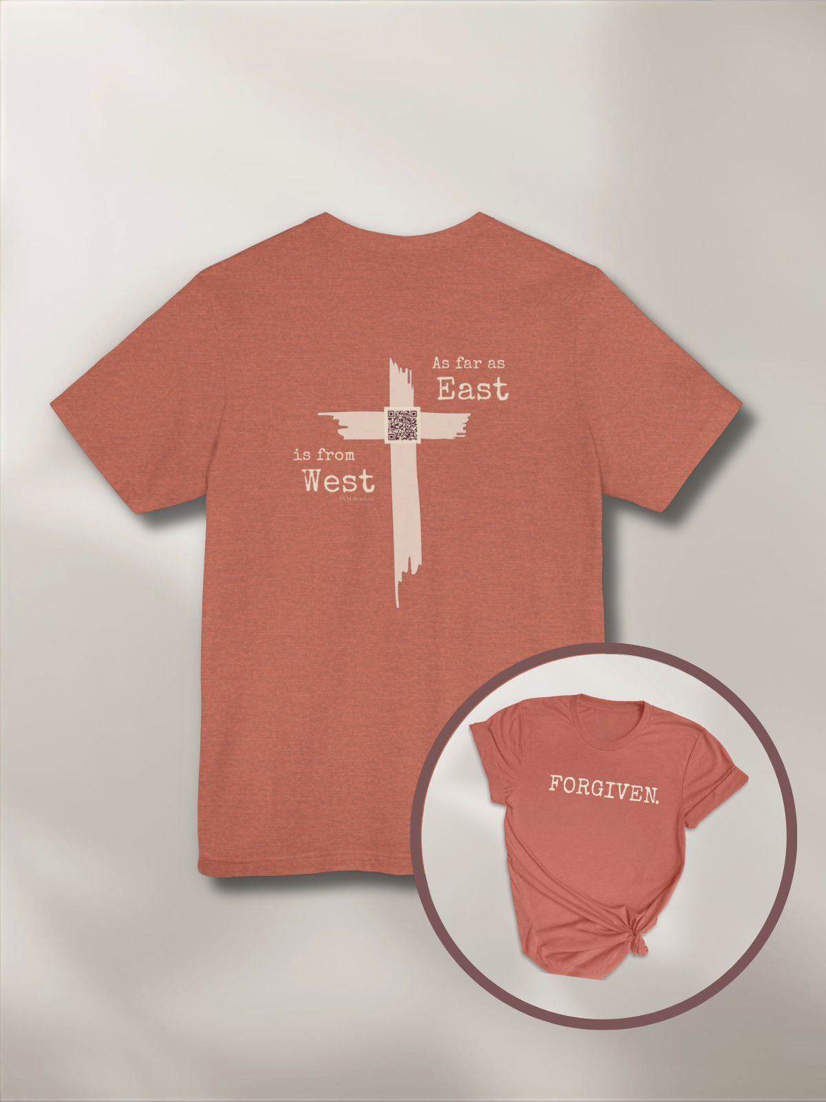 FORGIVEN.™ — Scripture-In-Motion QR™ Tee
