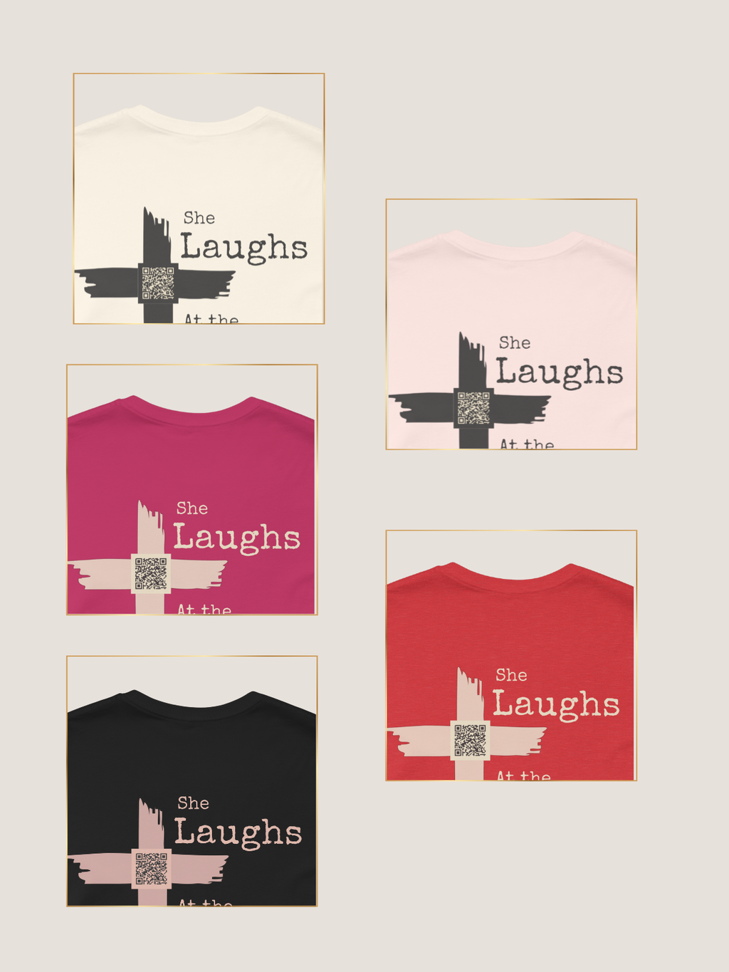 SHE LAUGHS.™  — Scripture-in-Motion™ Tee