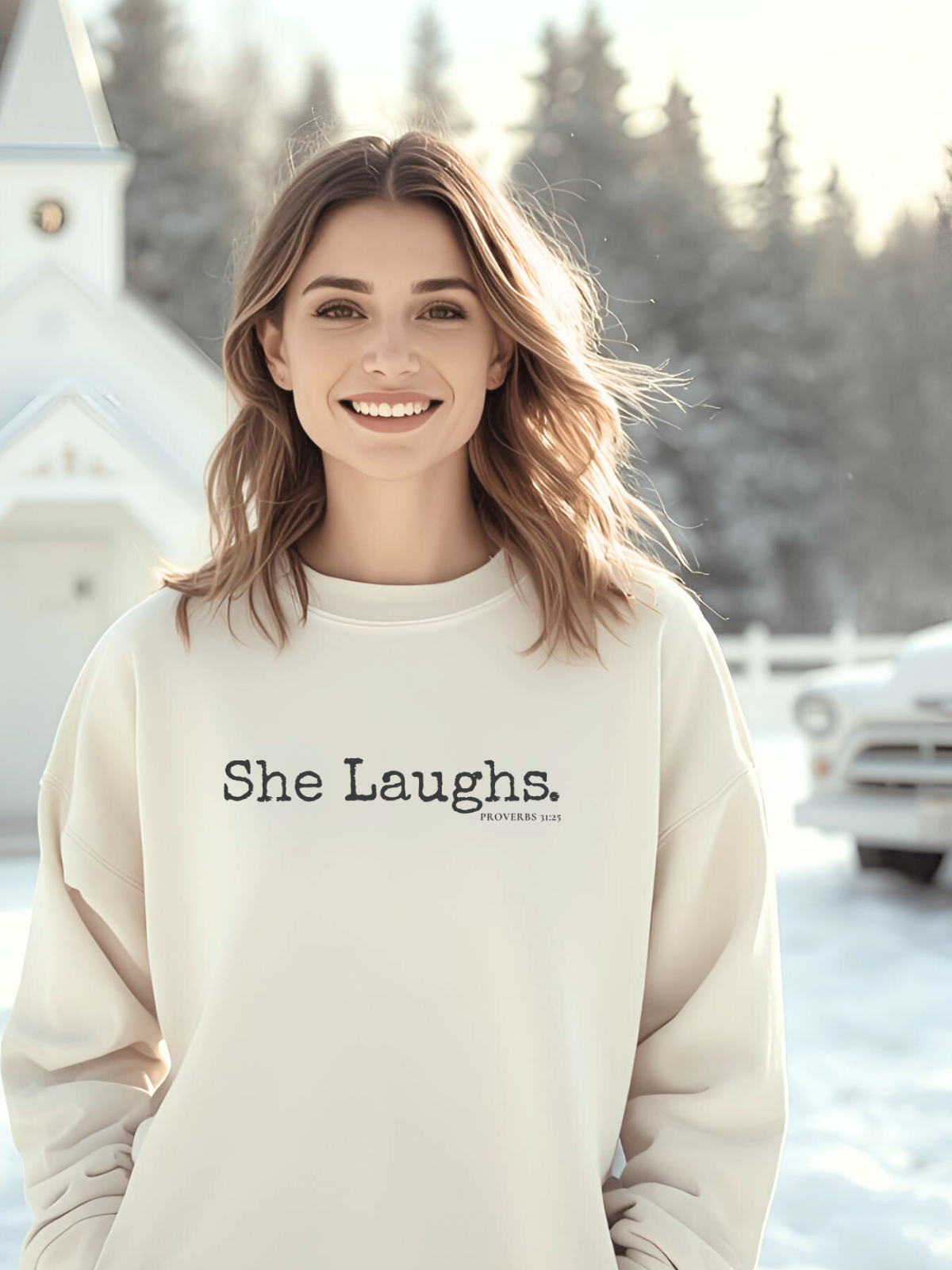 SHE LAUGHS.™  — Identity™ Sweatshirt
