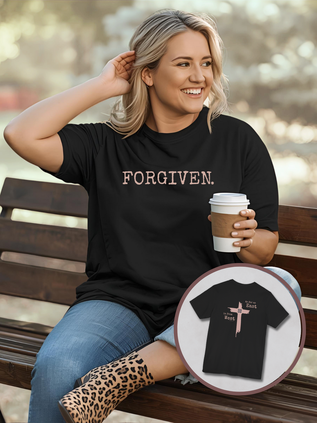 FORGIVEN.™ — Scripture-In-Motion QR™ Tee